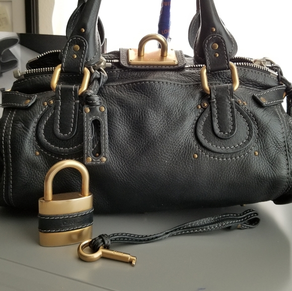 CHLOE Beautiful  Black heavy Leather purse - Picture 4 of 16